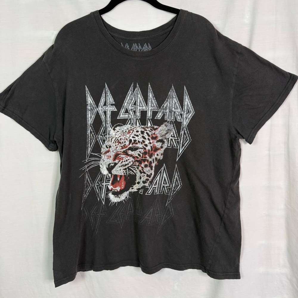 Def Leppard Graphic Black T-Shirt Band Tee XL
